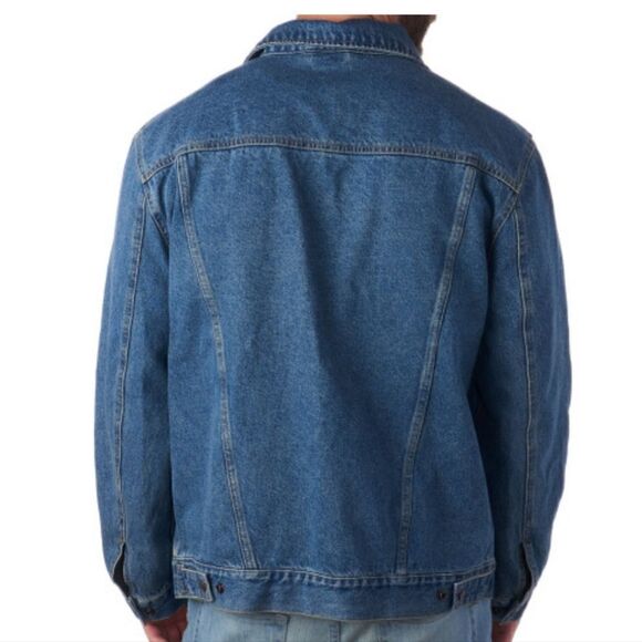 2312 NWT ALPINE SWISS DEREK MEN’S CLASSIC DENIM TRUCKER JACKET 2XL - Picture 2 of 6